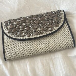 Elegant Black and White Clutch